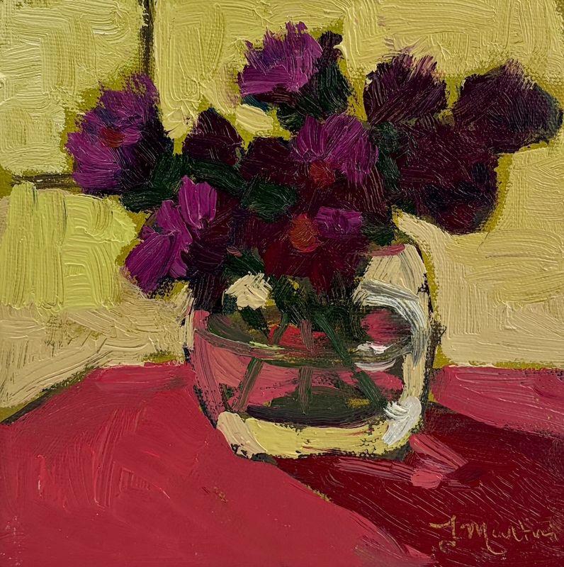 "Fall Blooms" 6x6" Oil Painting on Canvas