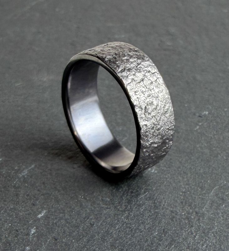 Rust Textured Ring Size 11 Tantalum 8mm
