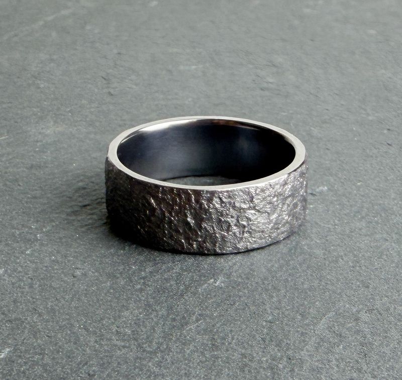 Rust Textured Ring Size 11 Tantalum 8mm