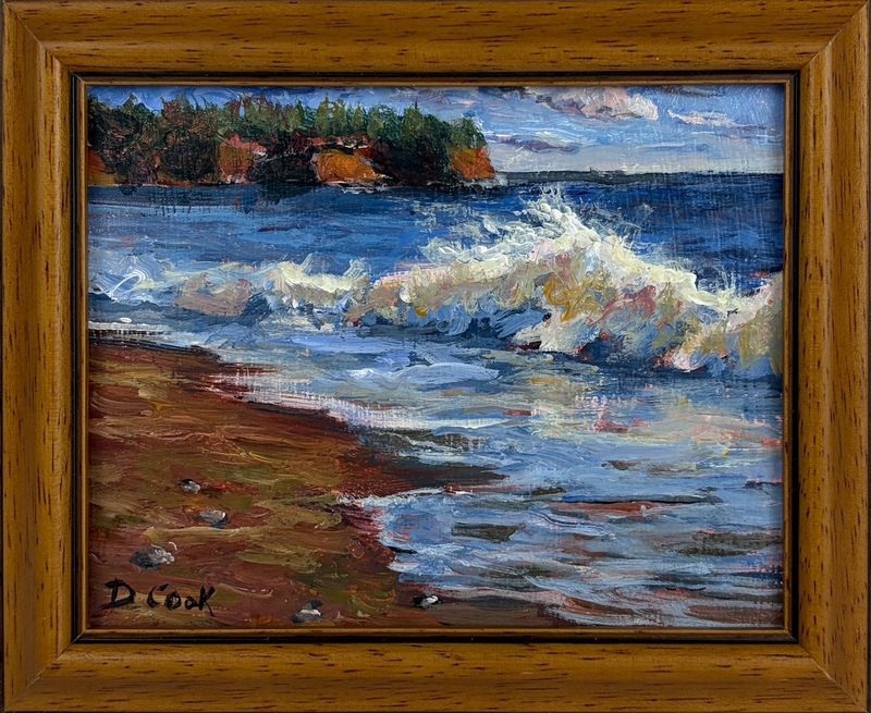"Waving Hello" 4x5" Acrylic Framed 5x7"