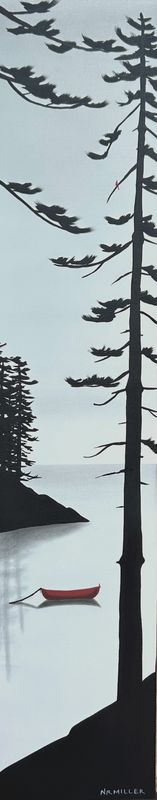 "Tall Tails" 10x48"  Acrylic & Charcoal Painting