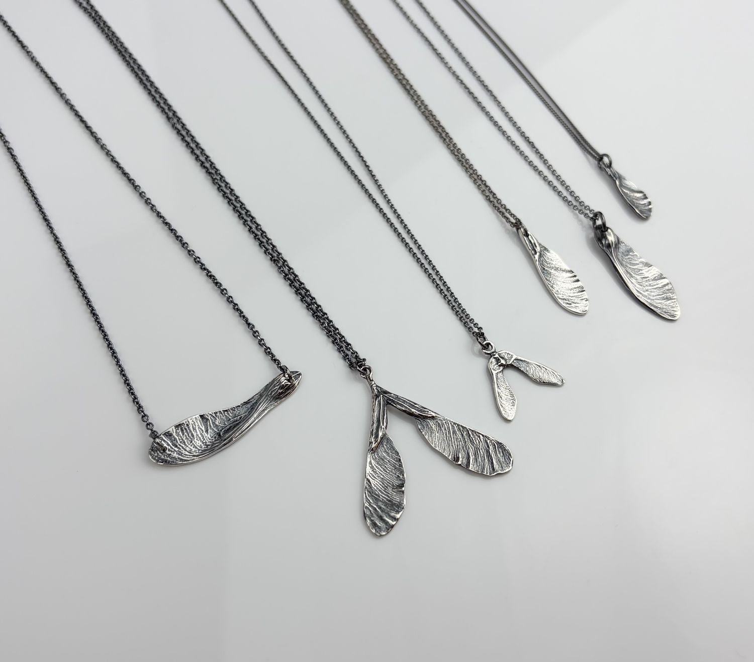 Samara Pendant Collection, Oxidized Sterling Silver