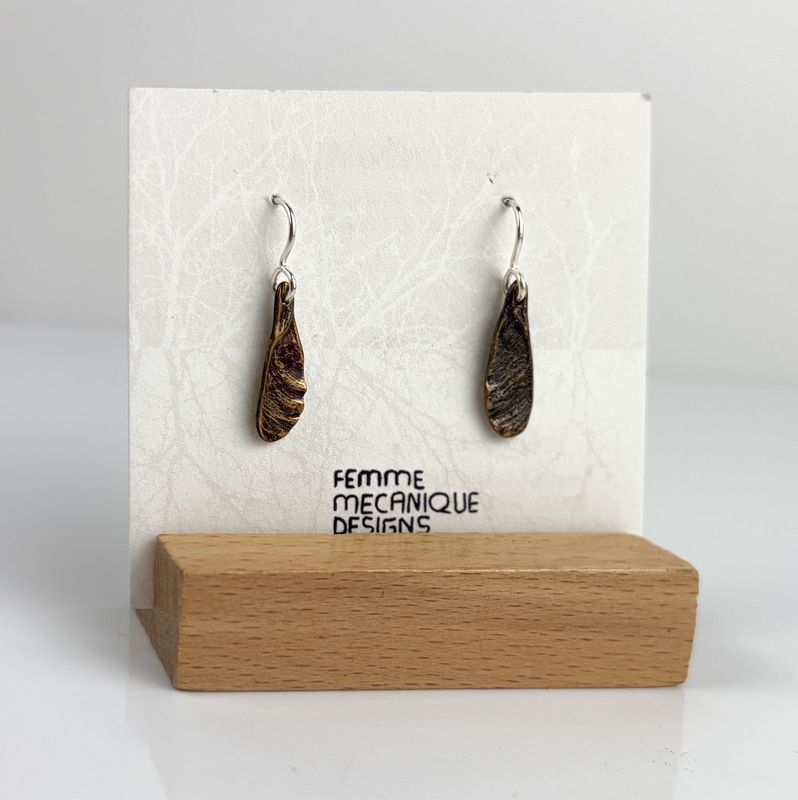 Samara Earring Collection, Dark Bronze &amp; Sterling Silver