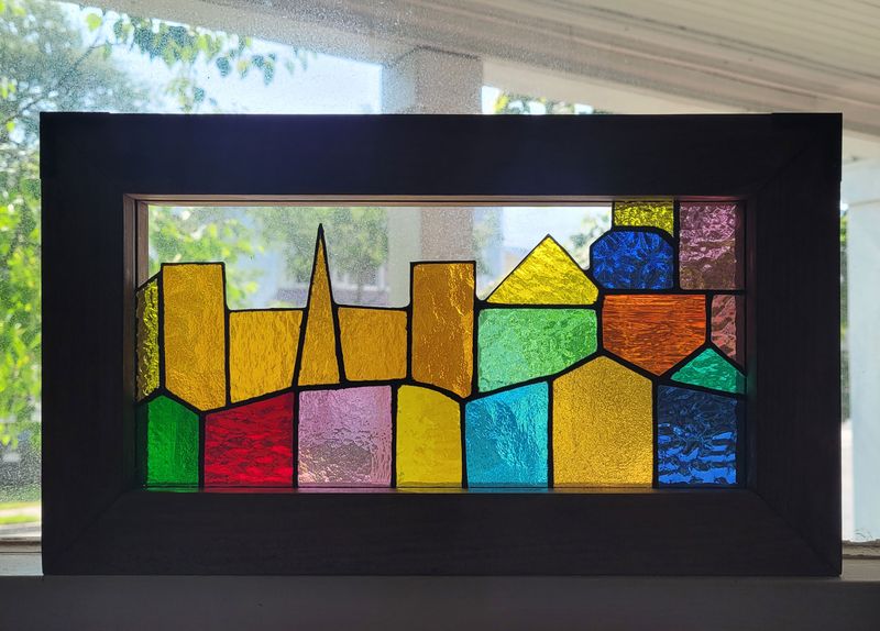 Stained Glass Jellybean Row House Panels