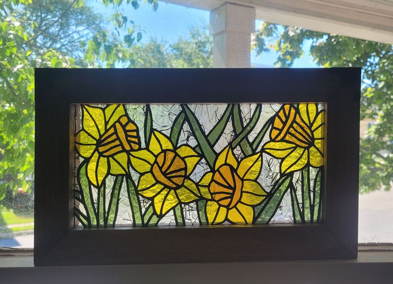 "Forever Flowers" Framed Stained Glass Collection