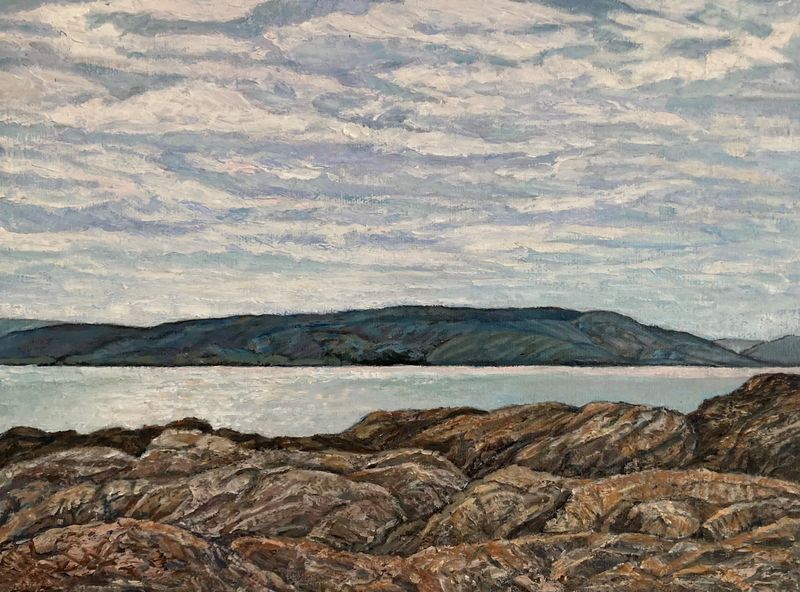 "View From Cape Maringouin Trail" 9x12" Acrylic &amp; Oil