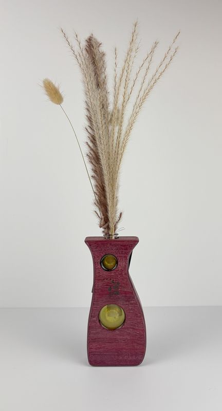 Purple Heart bud Vase 4x8"