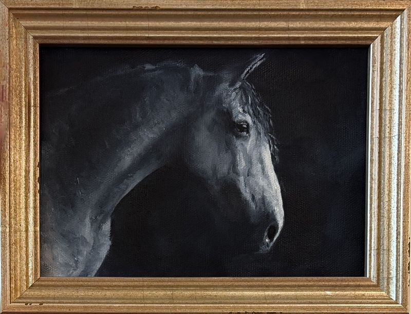 "Waning" 5x7" Oil Framed 6.25x8.25"