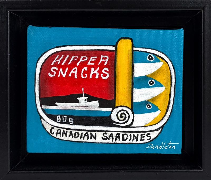 "Fundy Fortune" 4x5" Acrylic Painting Framed 5.75x6.75"