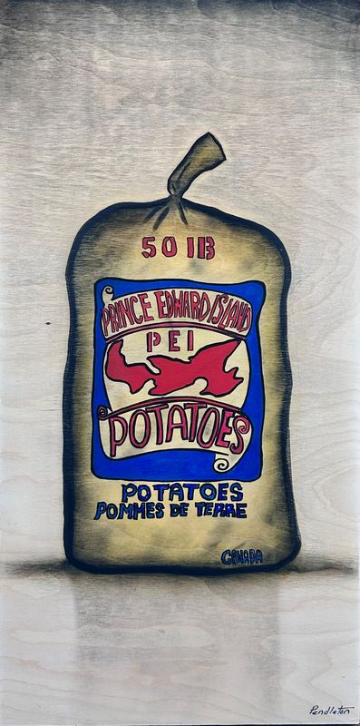 "Bud the Spud from Deep in the mud" 18x36"