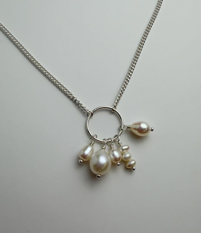 Freshwater Pearl &amp; Sterling Silver Necklace