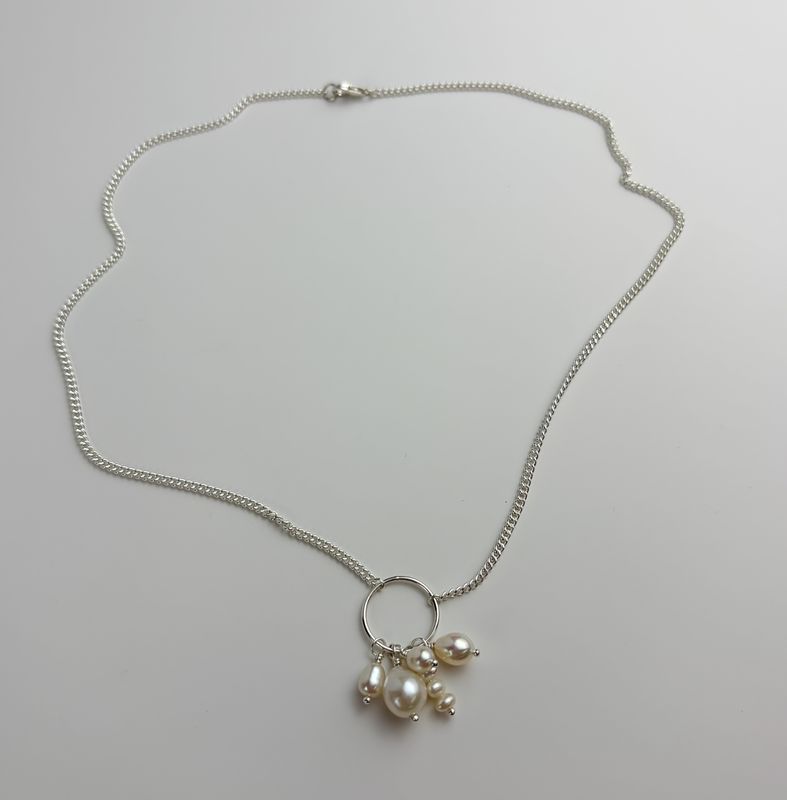 Freshwater Pearl &amp; Sterling Silver Necklace