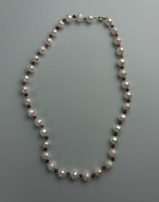 Freshwater Pearl &amp; Tourmaline Necklace