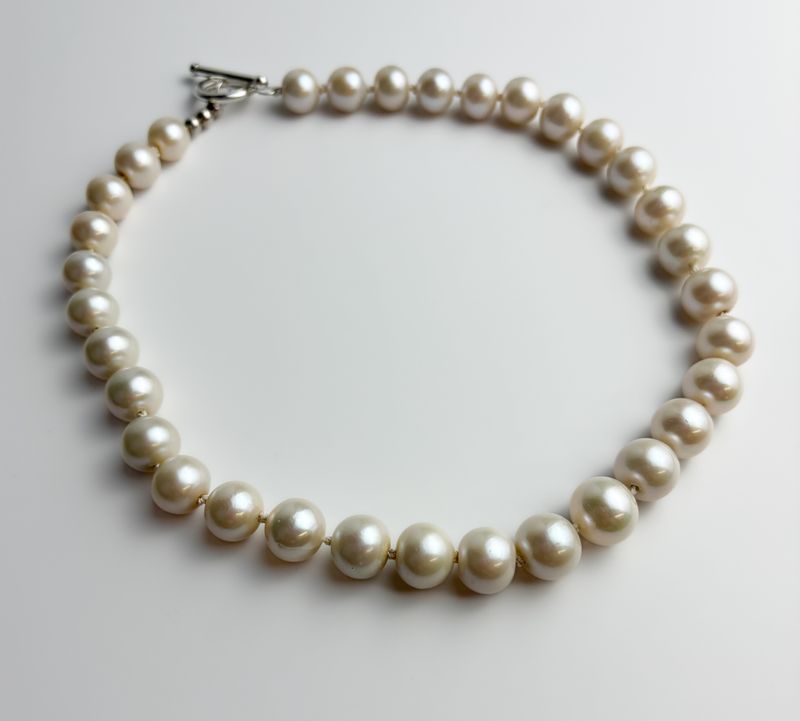 Large Creamy White Freshwater Pearl Necklace