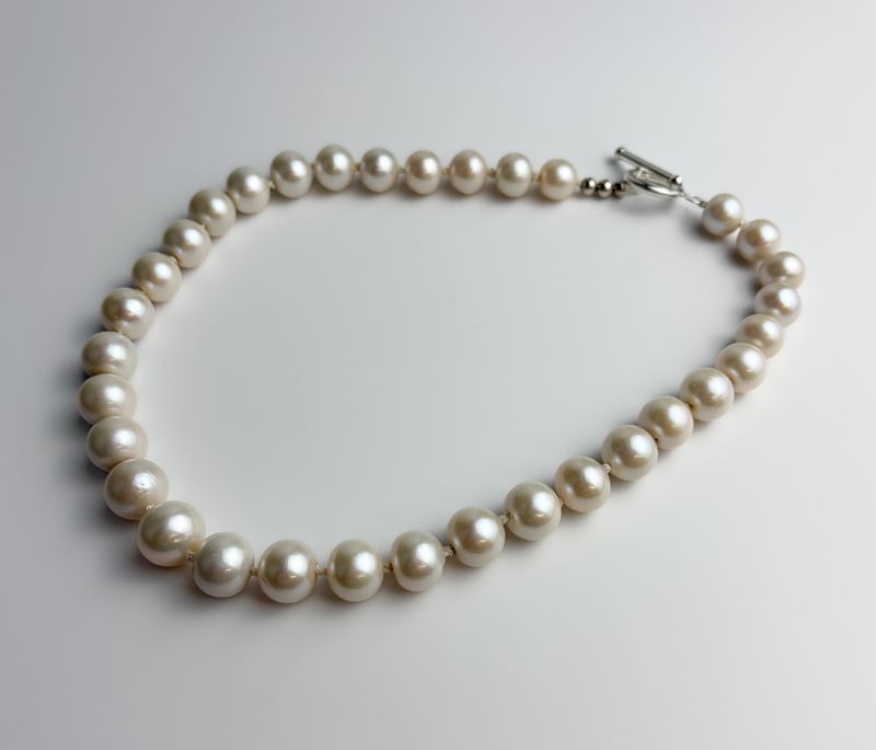 Large Creamy White Freshwater Pearl Necklace