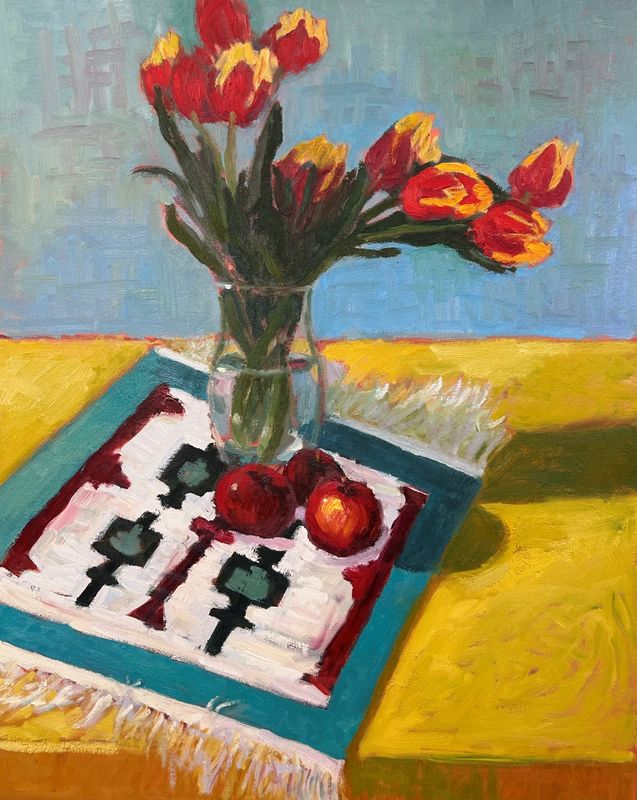 "Bouquet de Tulipes" 30x24" Oil on Canvas