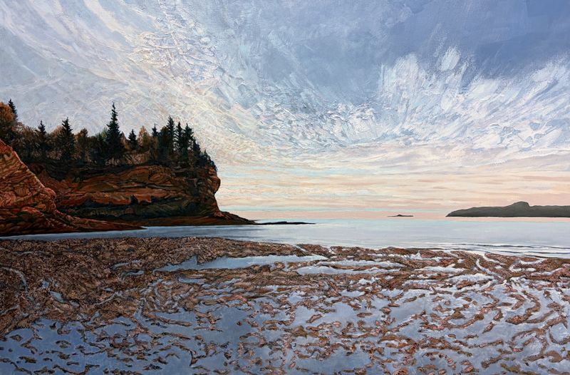 "St.Martins Sky" 24x36" Acrylic &amp; Oil on Canvas
