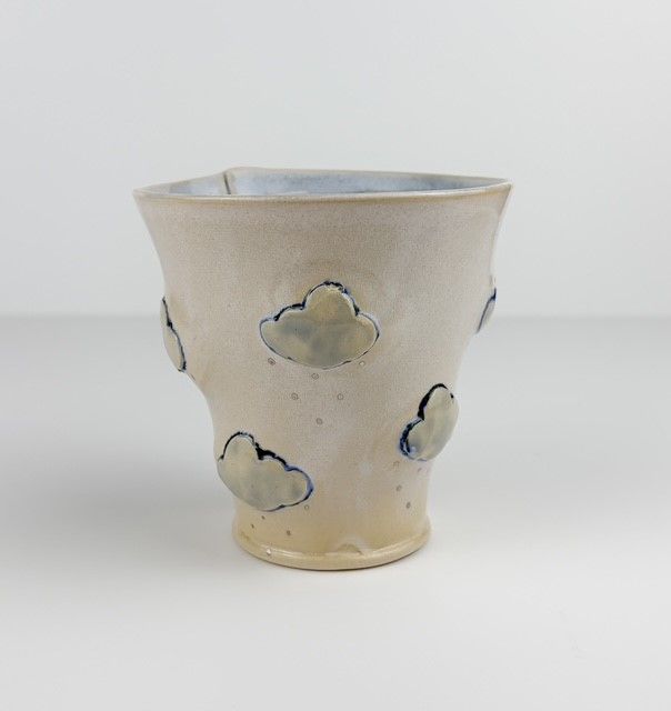 Hand built Pottery Tumbler on White Clay