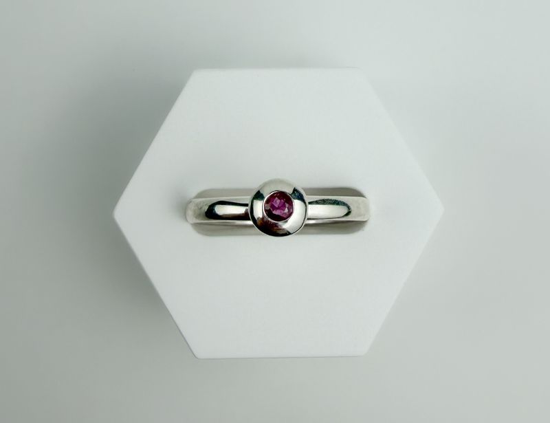 Ruby Ring SS Size 6.25