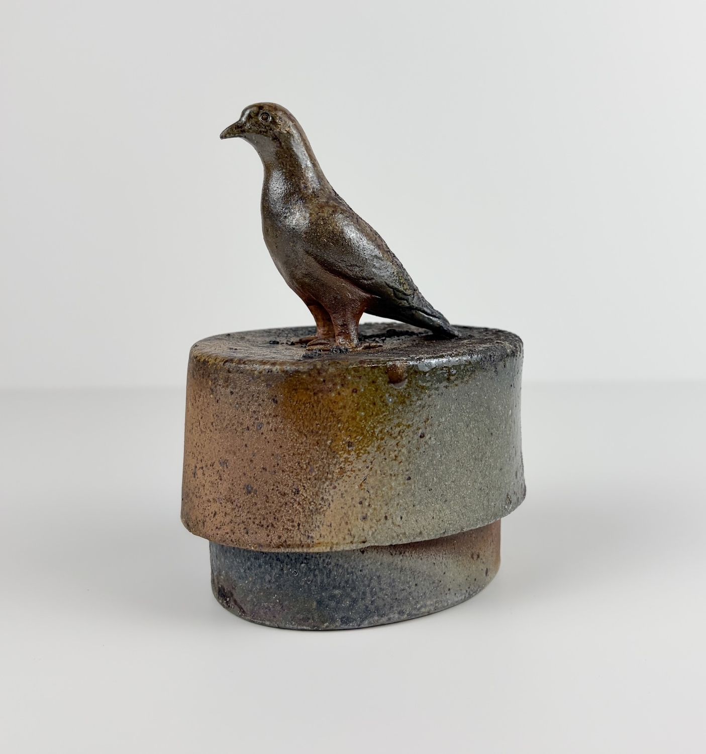 Lidded Pidgeon Wood-Fired Pottery Box