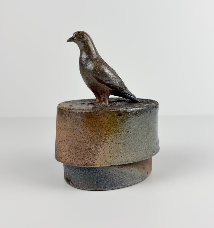 Lidded Pidgeon Wood-Fired Pottery Box
