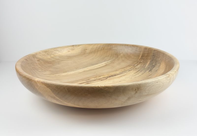 Spalted Maple Wooden Bowl 15.5x3.5"