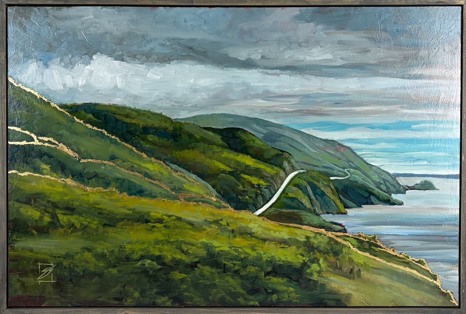 "The Distance" 16x24" Oil Painting with Gold Leaf