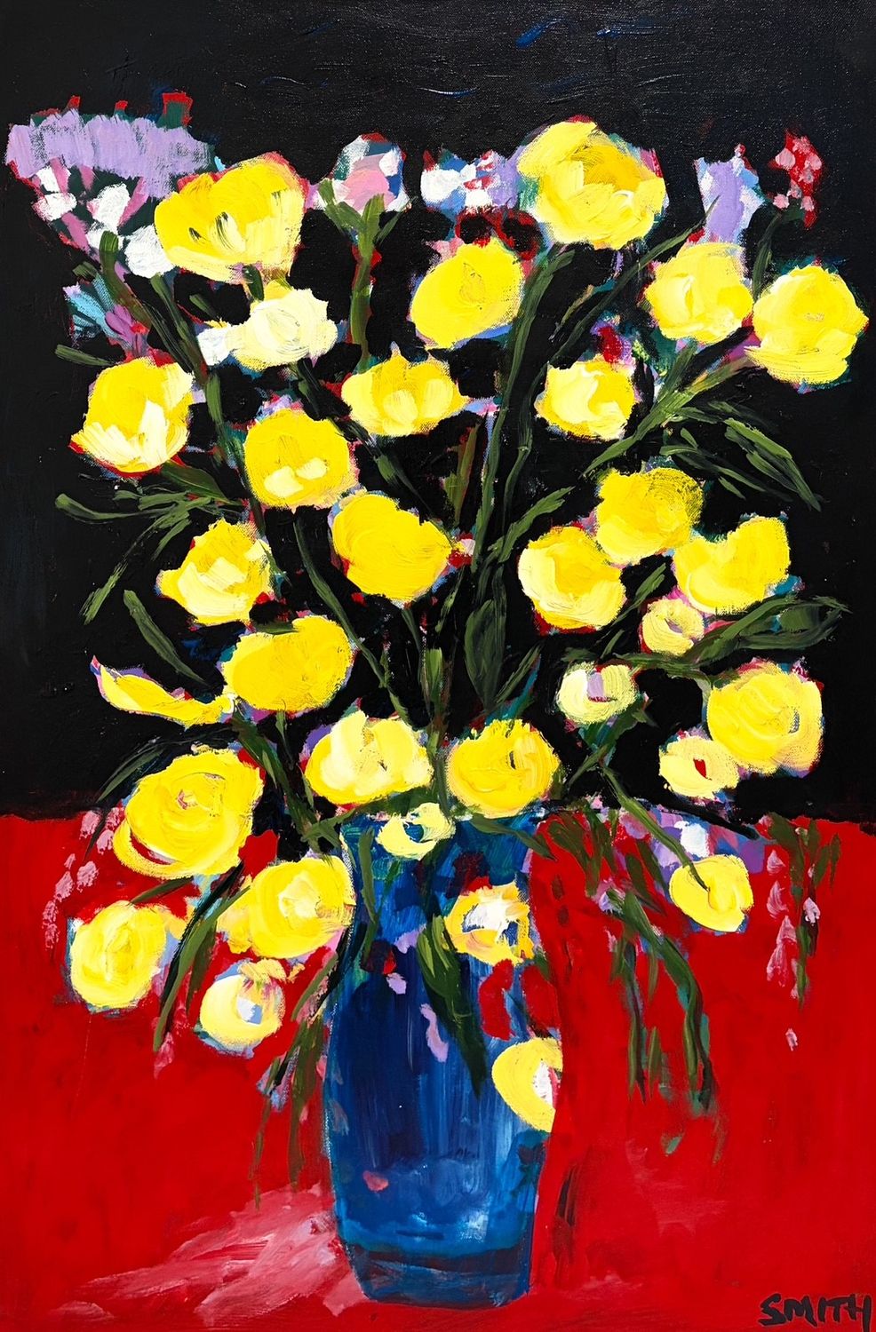 "Red #5" 24x36" Acrylic Painting on Canvas