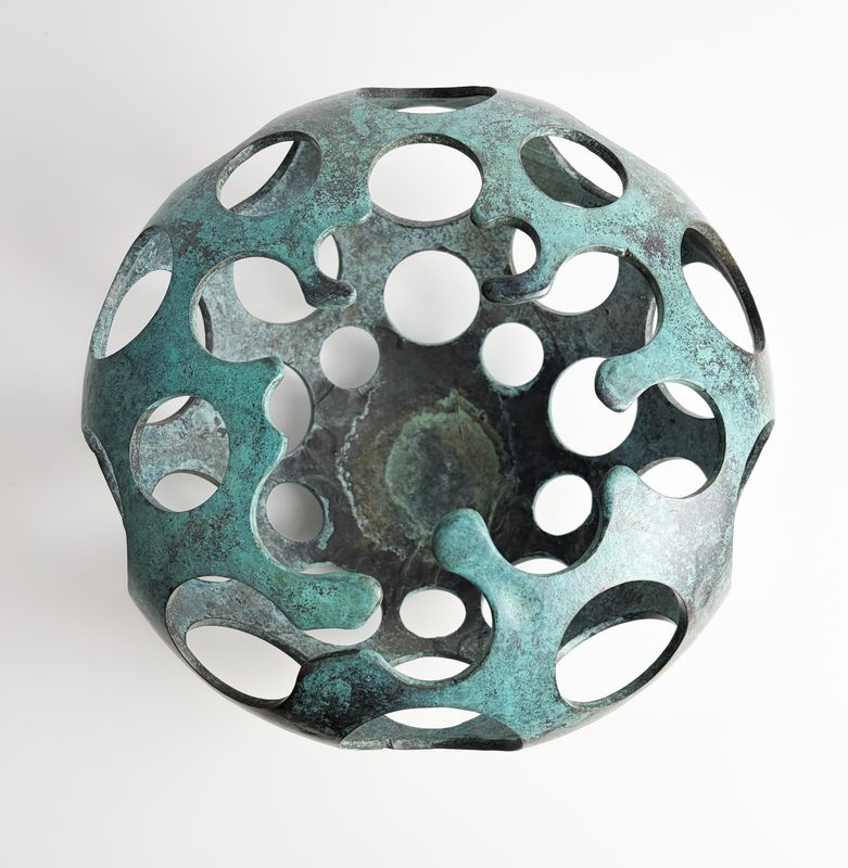 #32 Sea Urchin Large Lost Wax Cast Bronze Ammonia 10x7"