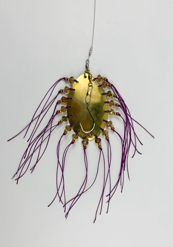 Teardrop Spoon bail Allure Metal 3" Hanging Sculpture