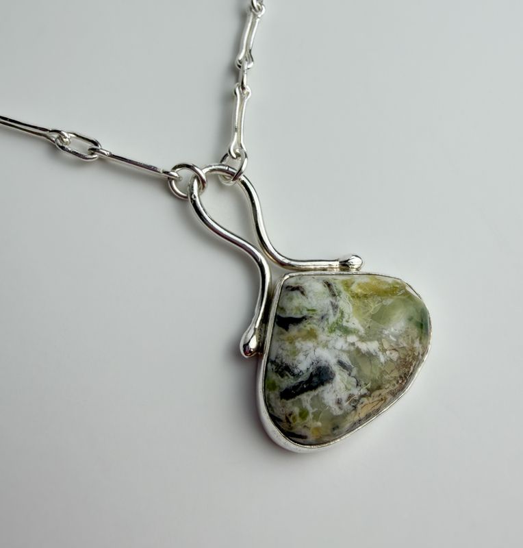 Australian Green Opal Collection, Sterling Silver