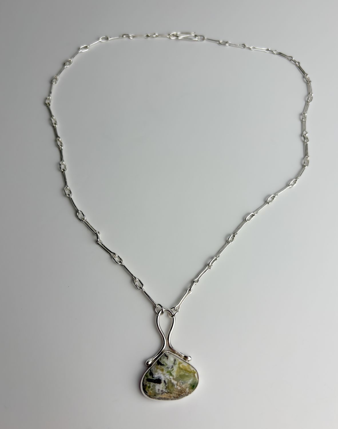 Australian Green Opal Collection, Sterling Silver