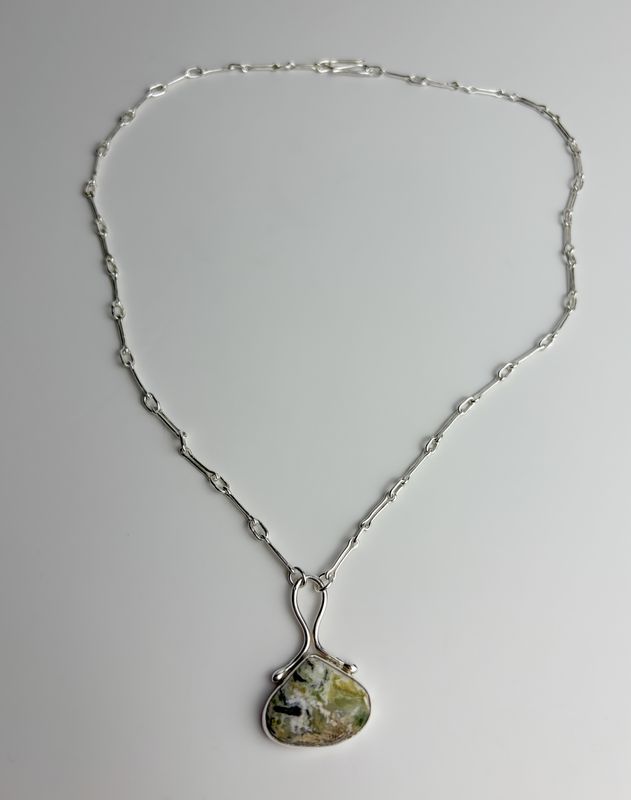 Australian Green Opal Collection, Sterling Silver