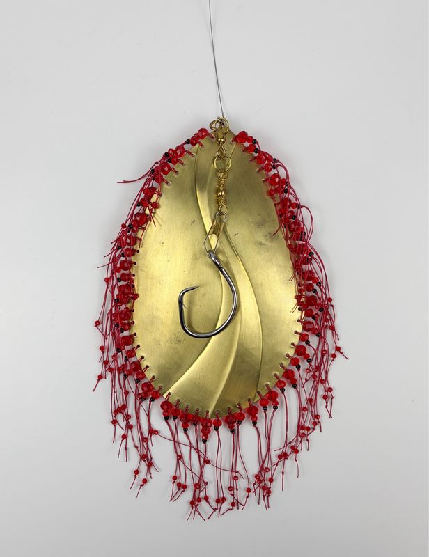 9.25 Waves Spoonbait Allure Metal Sculpture