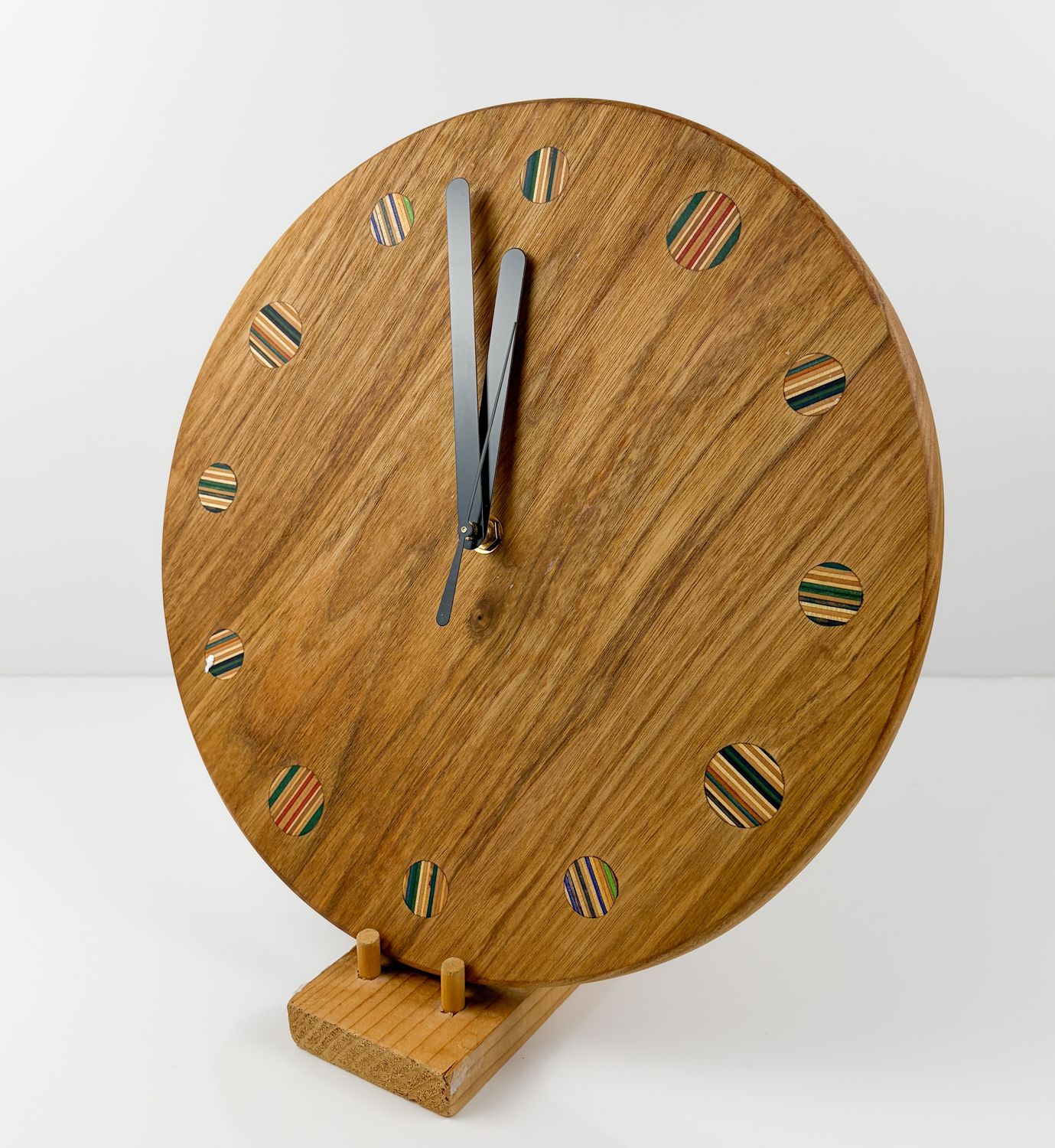 12" Round Wood Clock