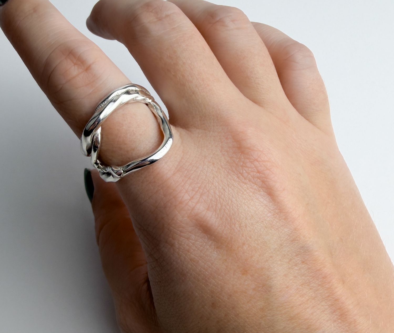 Open Silver Ring Size 8.5