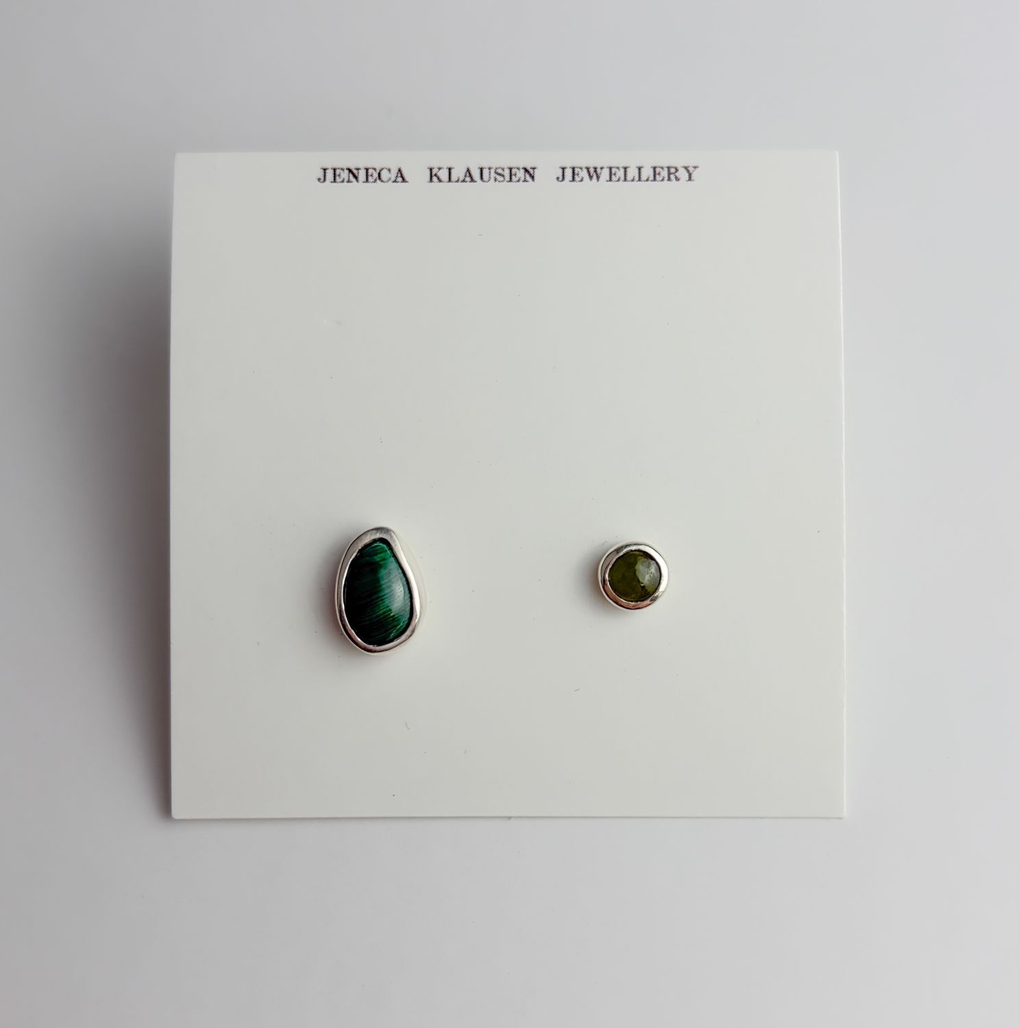 Malachite &amp; Jade Studs