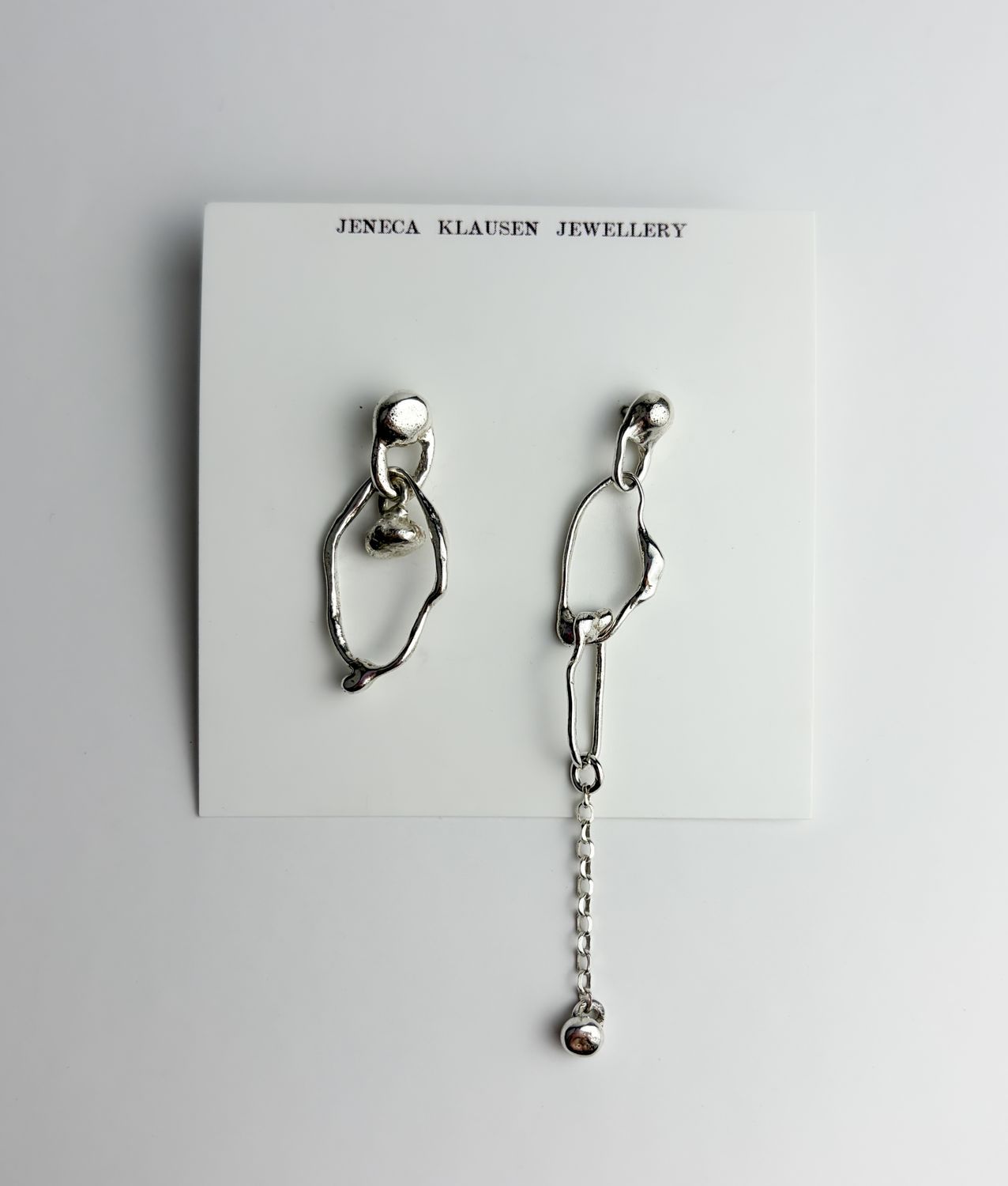 Organic Chain Link Earrings