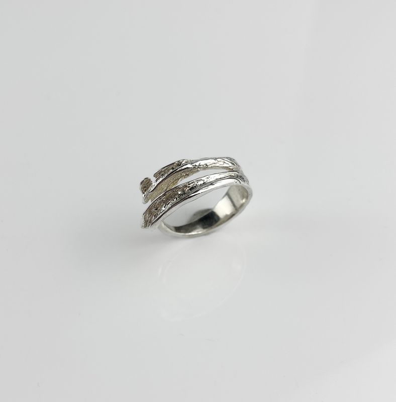 Maritime Bough, Silver Oxidized Ring