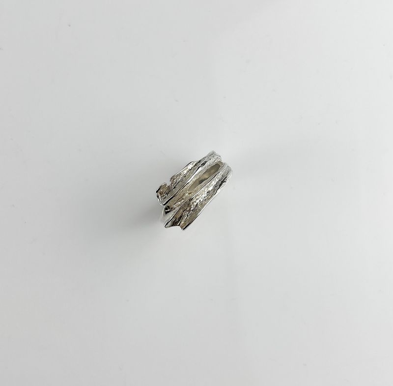 Maritime Bough, Silver Oxidized Ring