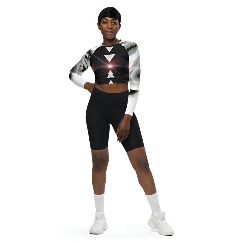 Zenareia long-sleeve crop top