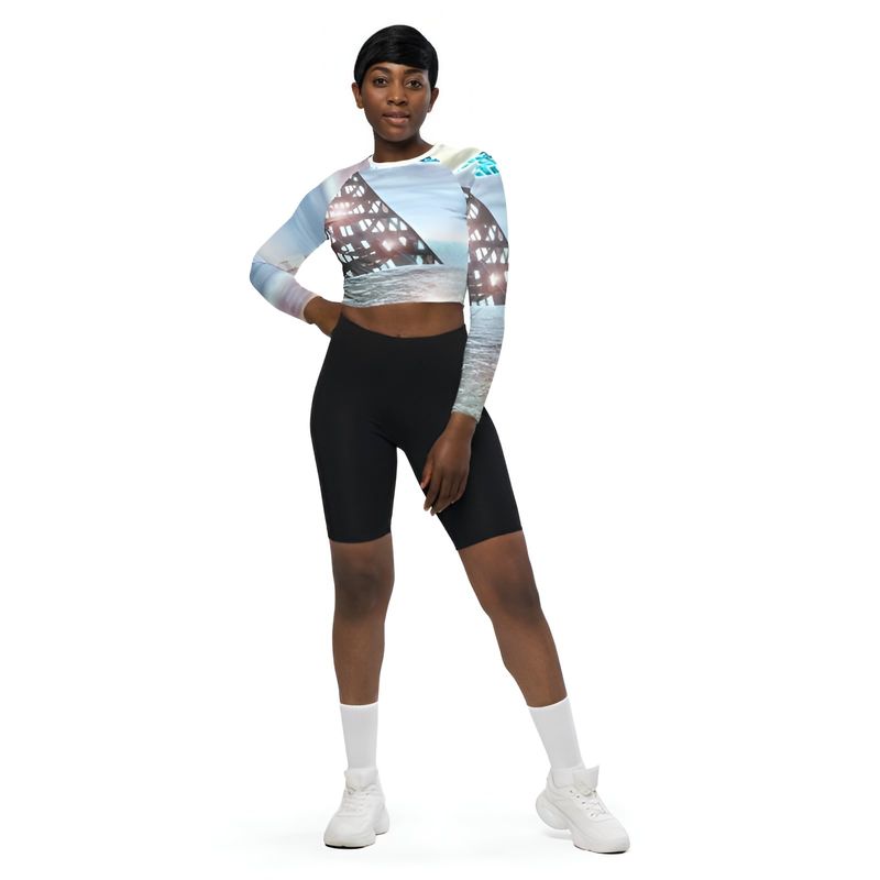 Zenareia long-sleeve crop top