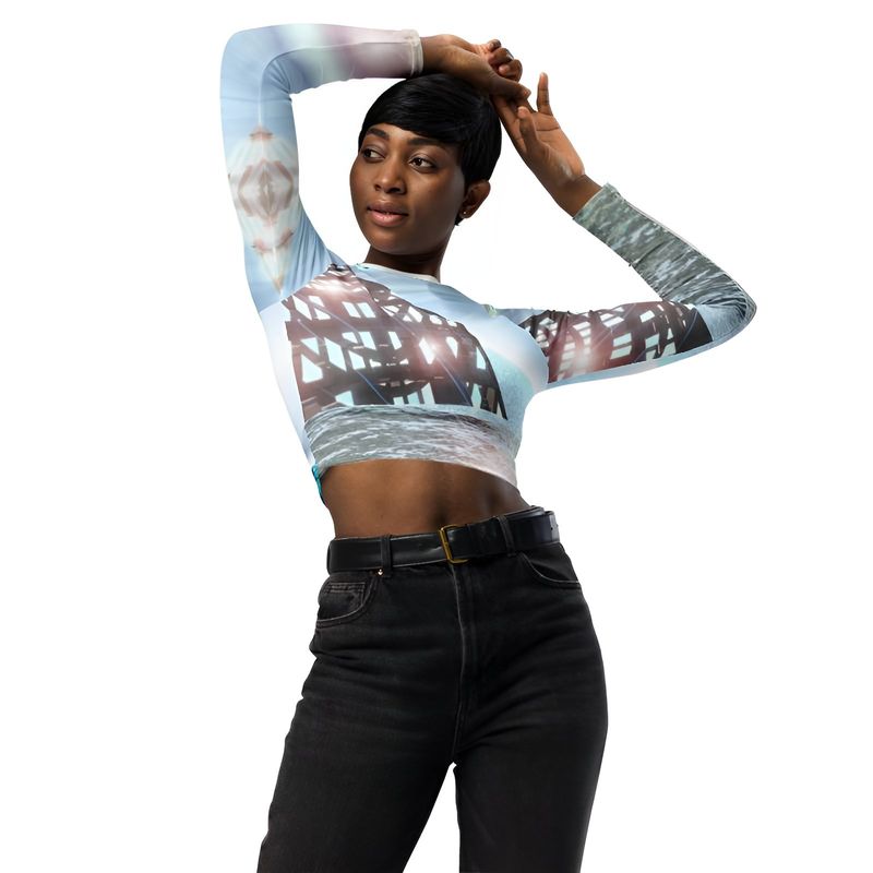 Zenareia long-sleeve crop top