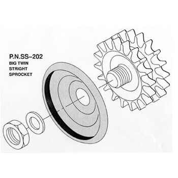 Motorcycles: SS-202   Big twin Straight Sprocket