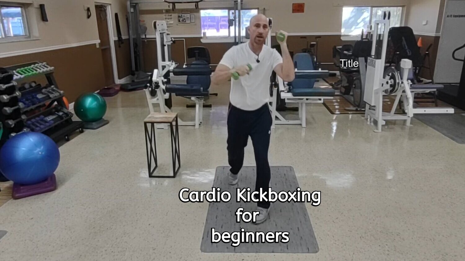 Beginner kickboxing workout without fashion bag
