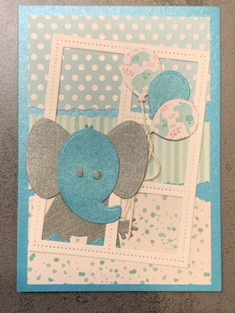 Carte éléphant garçon