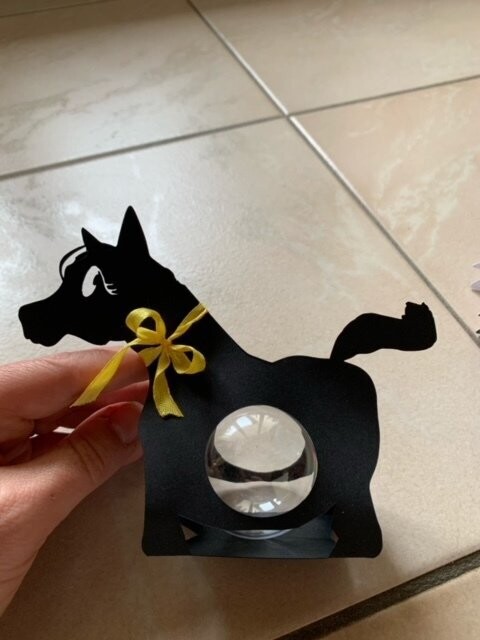 Boîte cheval (pour intégrer une boule en plexigas)