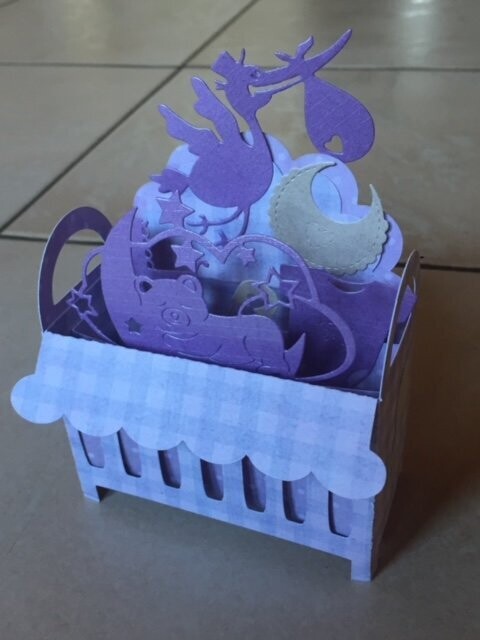 Carte 3D lit bébé
