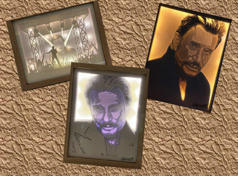 Lot Lightbox "Johnny Hallyday"