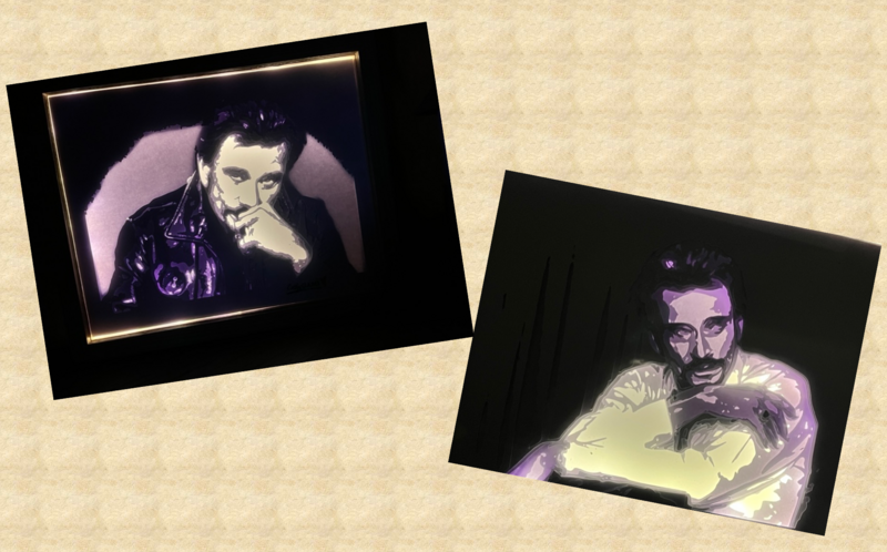Lot Lightbox "Johnny Hallyday"